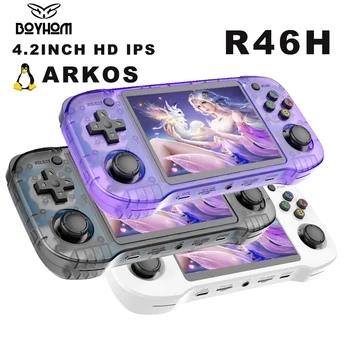 BOYHOM Console di Gioco Portatile Retrò con Schermo IPS HD da 4,2 Pollici, Lettore Video Portatile