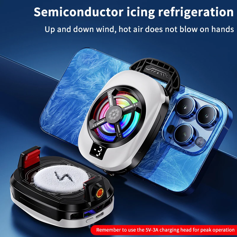 게임/라이브 스트리밍을 위한 반도체 기술 모바일 냉각 팬; iPhone 및 안드로이드에 보편적으로 적합