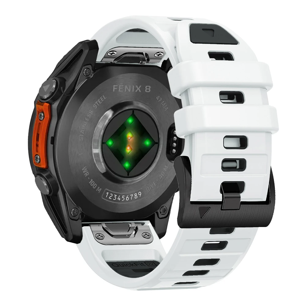 Two-Tone Silicone Watch Band, QuickFit 22mm and 26mm
