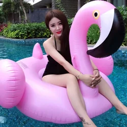 Rose Gold Inflatable Flamingo Pool Float Ride-on Swimming Float Swimming Ring Flamingo Boia Piscina Pool Party Toys