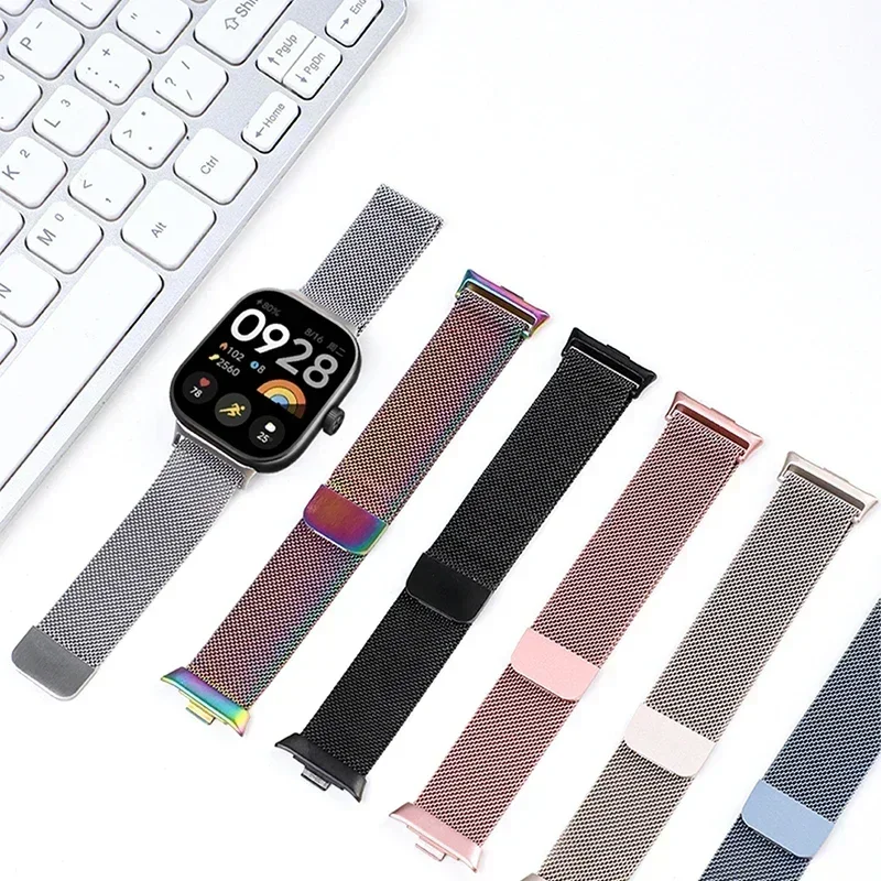 Milanese Magnetic Loop Watchband with TPU Case & Screen Protector - Metal Strap