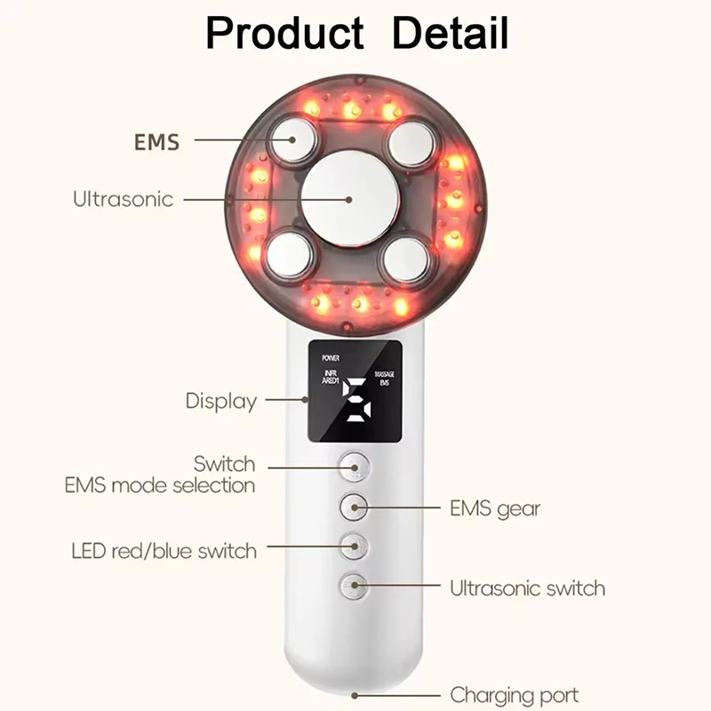 3 in 1 Cordless EMS Slimming Beauty Machine Cellulite Body Massager Tool Skin Tighten Device for Home Use on Belly Arm Waist Leg