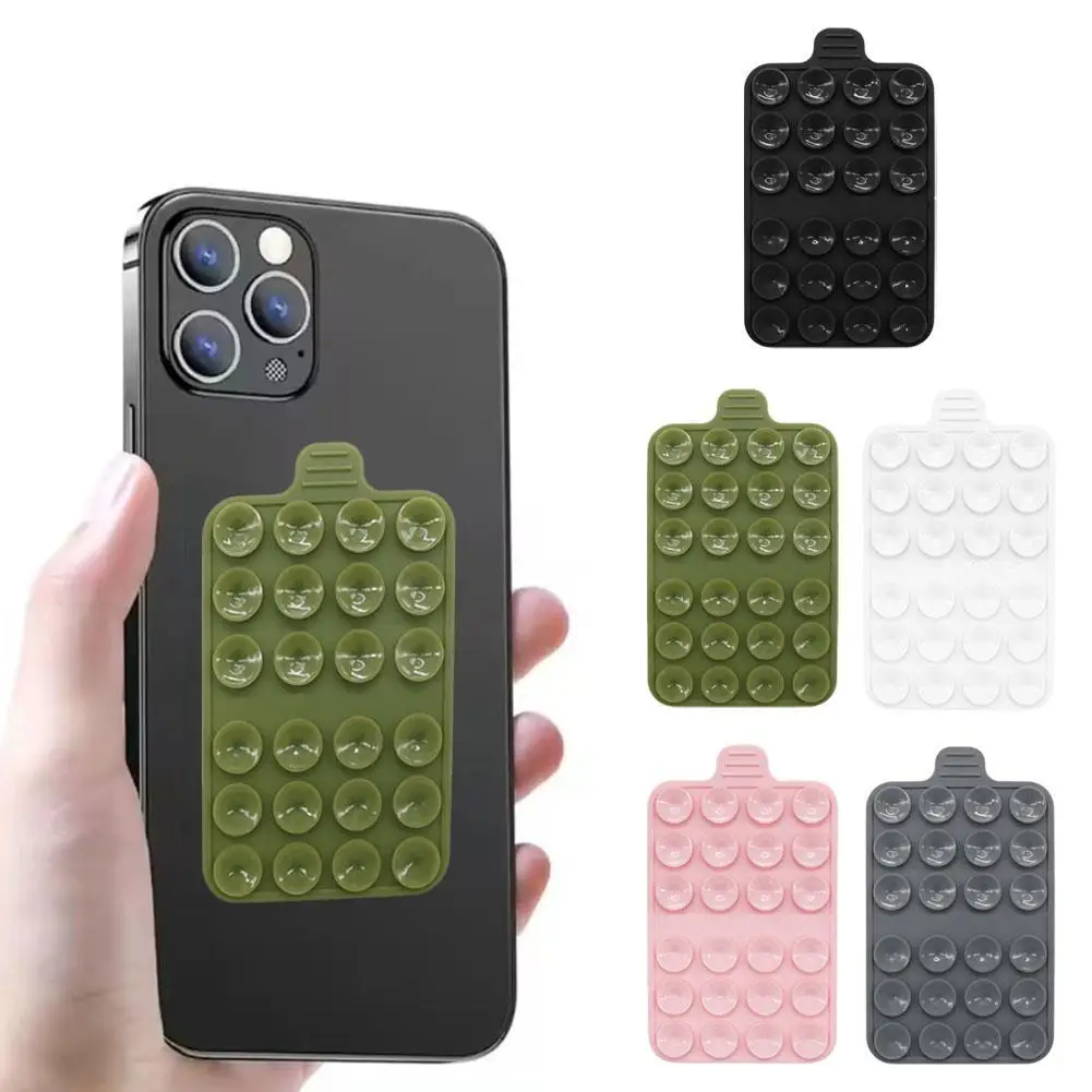 thumbnail image 2 of 6 PCS Multi-Colors Silicone Suction Cup Phone Holder, Non-Slip Sticky 2 of 10
