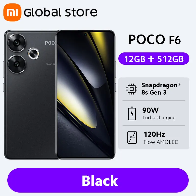 POCO F6 グローバル版 Snapdragon 8s Gen 3 携帯電話 120Hz