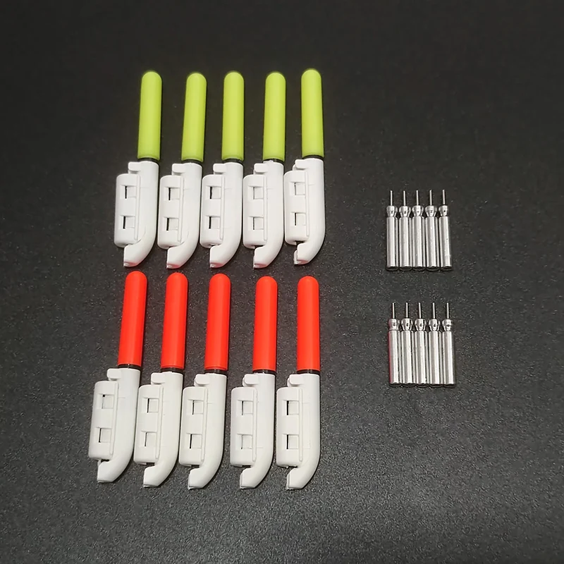 10 pcs/lot Electronic Light Stick With Battery CR322 CR425 Clip on Fishing Rod Tip Waterproof Glowing Fishing Tackle J546