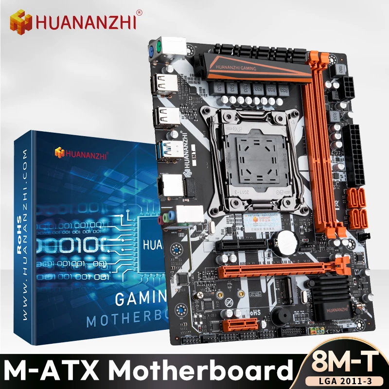 

HUANANZHI 8M T LGA 2011-Motherboard support Intel XEON E5 2696 2678 2673 2666 V3 DDR3 RECC NON-ECC memory NVME USB SATA