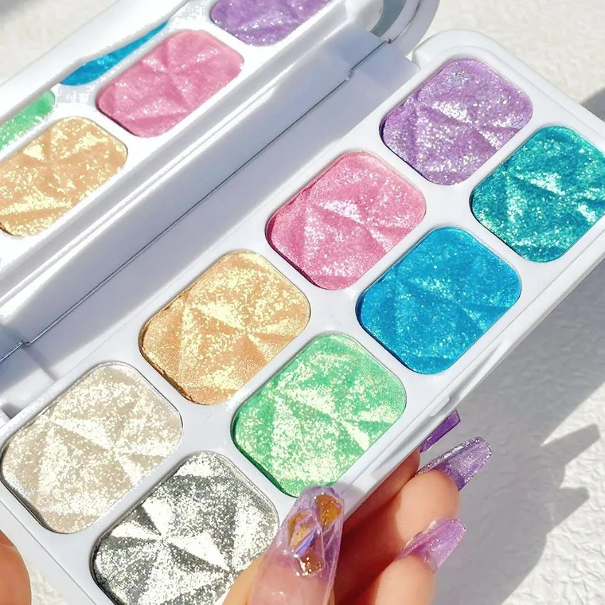 

Private Label 8-color Macaron Chameleon Highlighter Palette Face Eyeshadow Lasting Glow Brighten Shimmer Powder Bulk Makeup