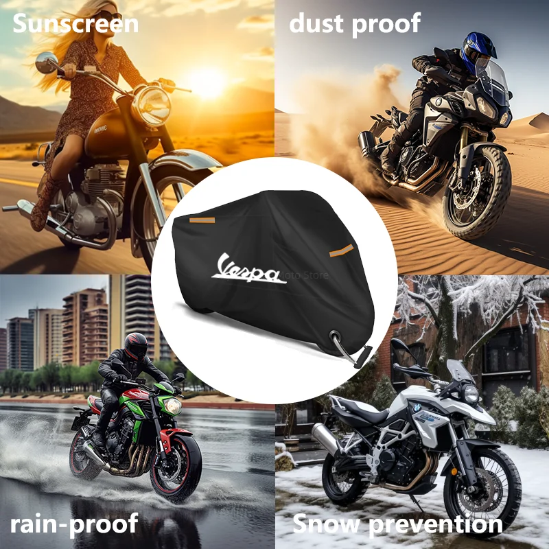 Motorcycle Cover Waterproof Outdoor Scooter UV Protector Dust Rain Cover motorcycle cover scooter cover For Vespa LX LXV Sprint GTS GTV 50 150 250 300 300ie
