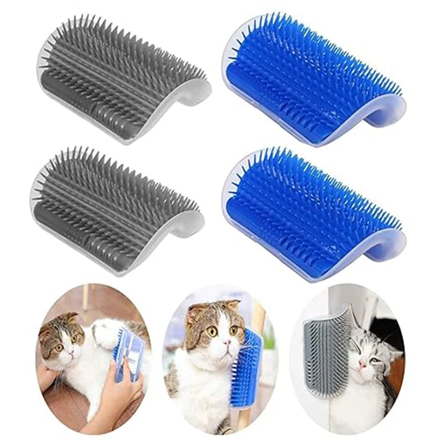 Cat Brush Comb Cat Toy with Catnip Cat Wall Brush Corner Cat Scratcher Massage Self Groomer Comb Pet Brush Corner cat scrubber 2