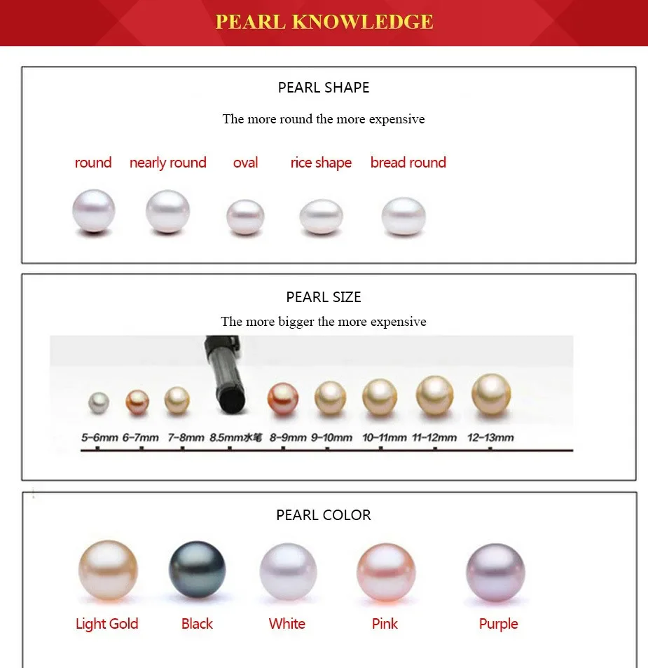 New Fine Grade AAAA Freshwater Pearl Earrings For Women Wedding Party Jewelry Earrings Black Pink White Purple 8-9mm Bread Round