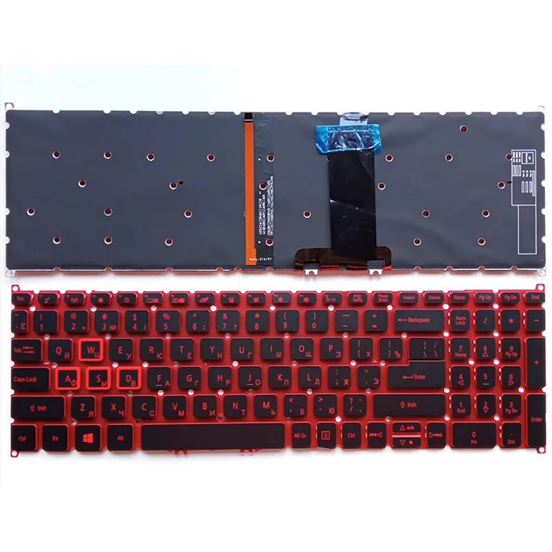 

Русская клавиатура с подсветкой для Acer Nitro 5 Spin NP515-51 NP515-51-56DL n17w 1 NP515-51-80X SP515-51 SP515-51N