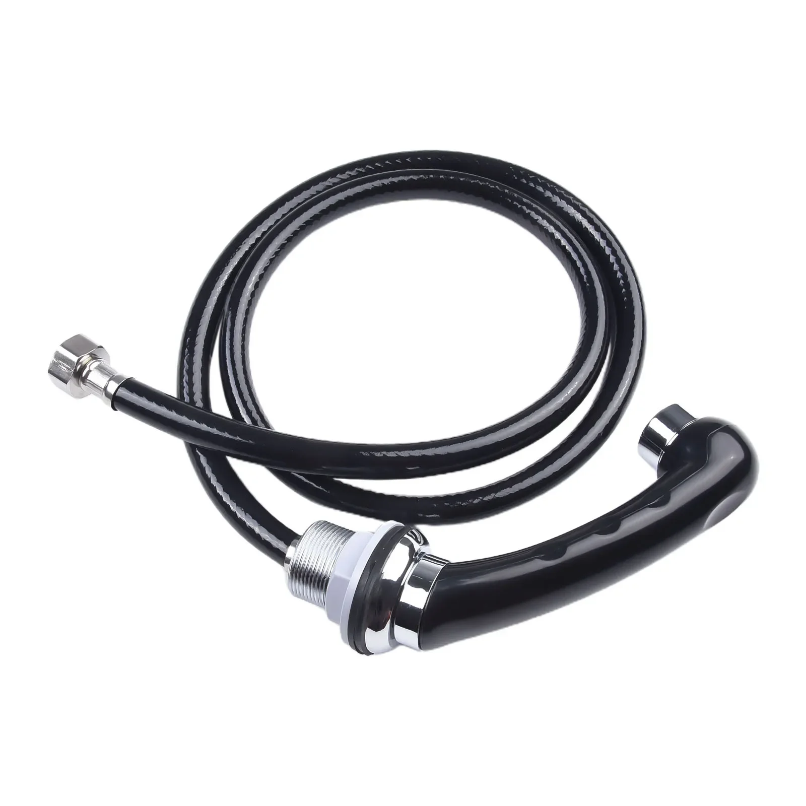 1Pc Shower Head With Hose Shampoo Bed Shower Head Salon Washbasin Hose Barber Shop Rinse Salon Black Alloy Faucet bath showerhead