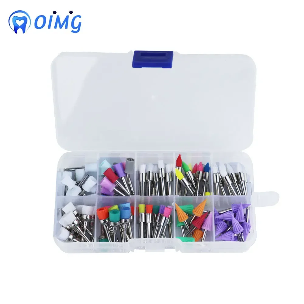 

Disposable Dental Polishing Brush Nylon Bristle Polisher Brushes Kits Prophy Cup Latch Flat Type Teeth whitening 100pcs/Pack