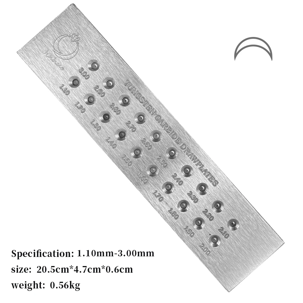 Tungsten Carbide Wire Drawplates Crescent Shape Wire Drawplate Jewelry Making Tools Jewelry Tools Gold and Silver Wire Drawing
