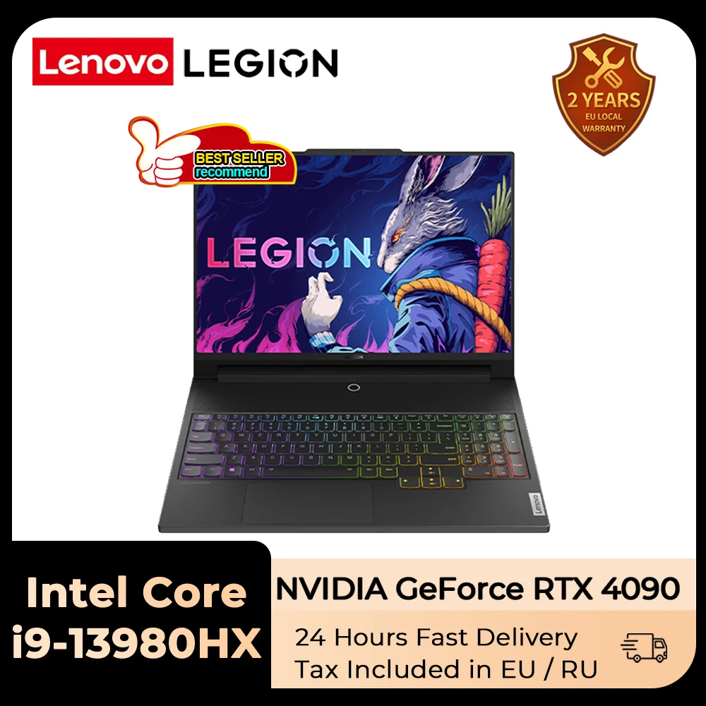 Lenovo Legion Y9000K 2023 Esports Laptop I9-13980Hx Rtx 4090 64G Ram 2T Ssd 3.2K 165Hz Schermo Led Pc Notebook Da Gioco Da 16 Pollici