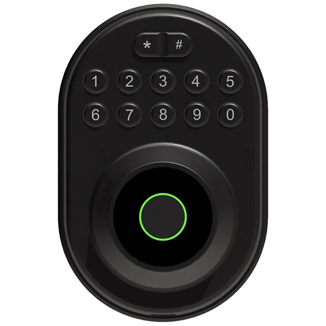 New-Tuya BLE Fingerprint Deadbolt Lock APP Auto Lock Delay With Latch Password/Key/APP Remote Unlock (A) 1