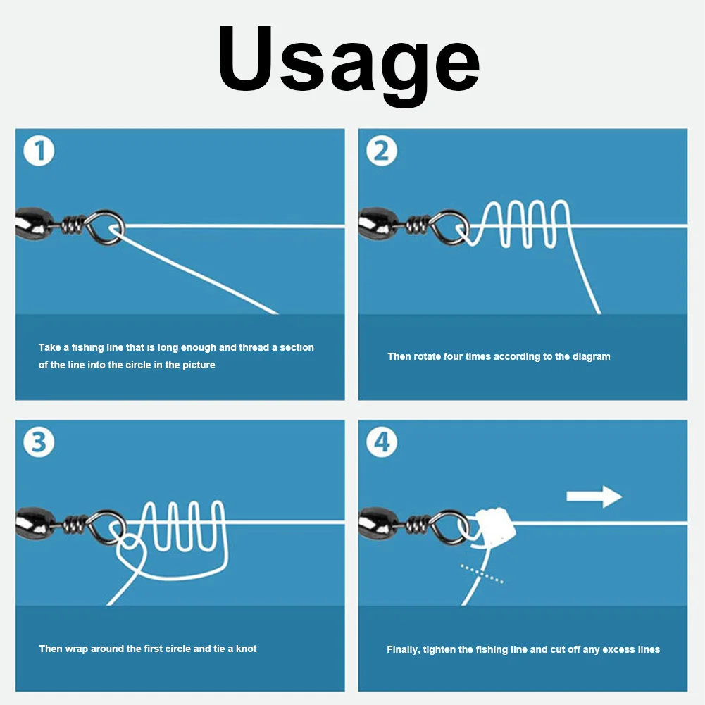 200pcs Stainless Steel Fishing Snap Swivel High Strength Fishing Swivels Snaps  Swivel for Freshwater Fishing