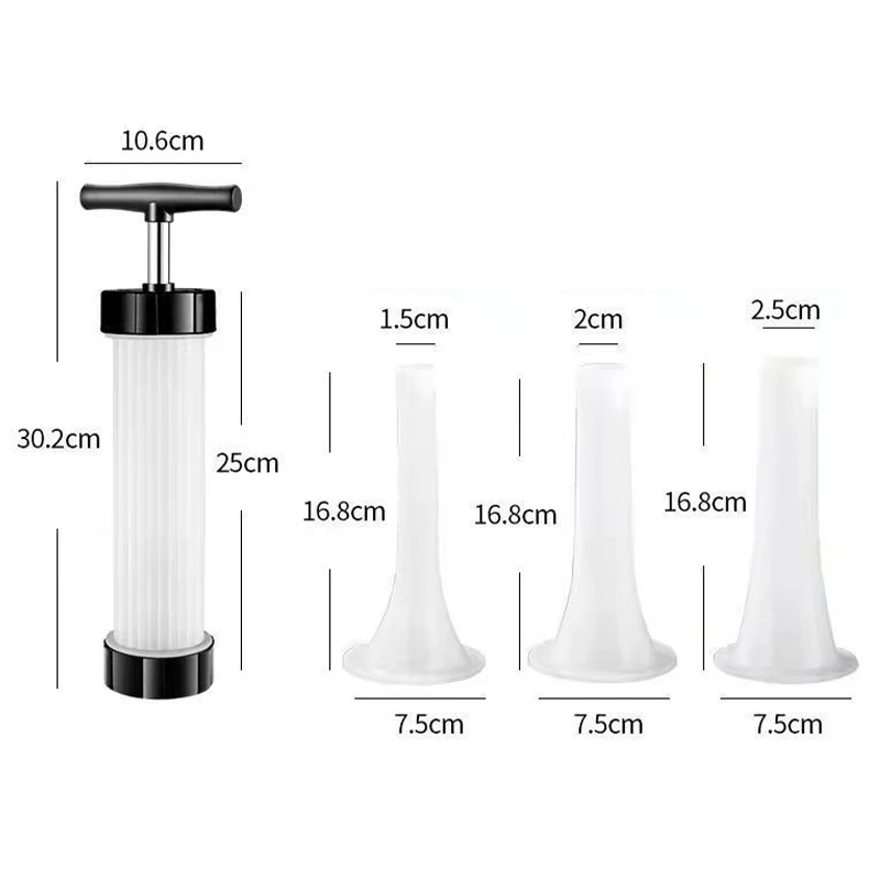 Manual Sausage Stuffing Machine Homemade Sausage Stuffer Syringe Stuffer Gadgets Manual Meat Injector Tools sausage stuffer