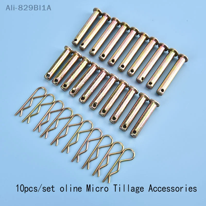 186F Diesel Farming Rotary Tiller Pin 8&times;40 8&times;50 Lock Pin Shaft R Card 10pcs/Set