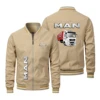 2024 Men's Zip Jacket MAN Trucks Logo Printed Jacket Spring and Autumn Fashion Slim Jacket Men's Casual Motorcycle Riding Jacket 4