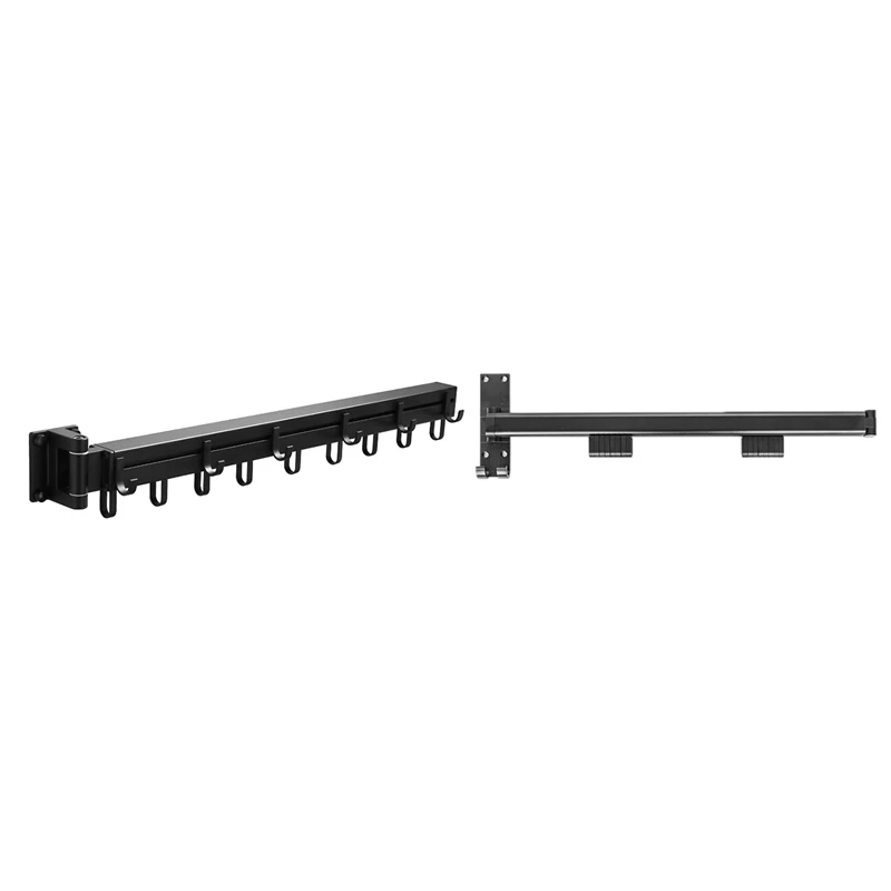 

Folding Clothes Hanger Wall Mount Retractable Cloth Drying Rack Indoor & Outdoor Space Saving Home Laundry Clothesline