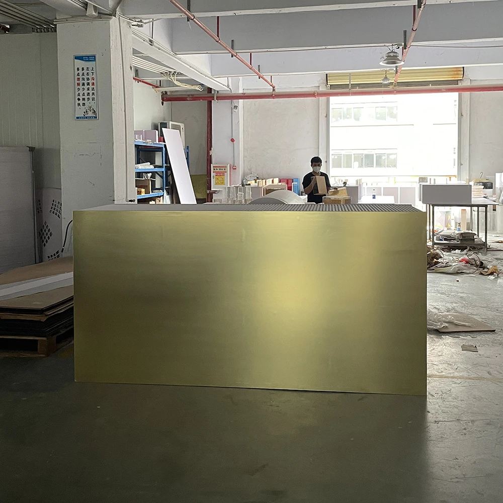 

Rectangle gold and white acrylic PVC bar high table for party white bar tables