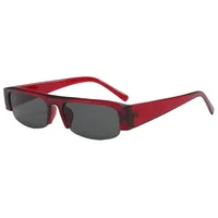 Lunettes de soleil rectangulaires vintage pour femmes, design de marque tendance, verres dégradés, lunettes de soleil pour hommes, demi-montures, protection UV400 2