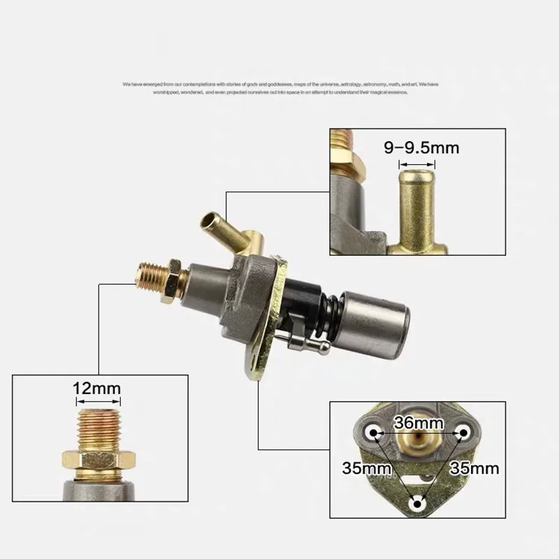 Voor Yanmar dieselmotor Chinese 178F 186F 186FA brandstofinjectiepomp met solenoïde generatormotor