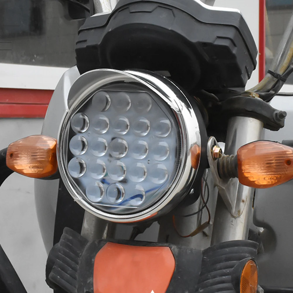 

12v-80V 8/12/16 Beads Tricycle Motorcycle LED Headlight Waterproof Spot Light Electric Bike Bicycle Accessories Parts 18x18cm