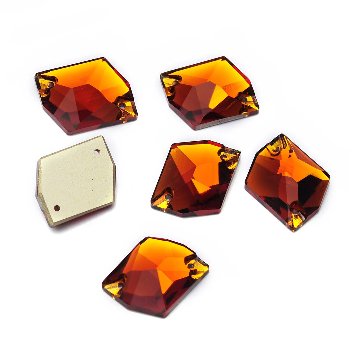 PUBRILEX Glas K9 Glas kosmische Nähen Strasssteine Strasskanten mit Fasen zum Aufnähen von Strass für Hochzeitskleidung, Kleidung – Detail 10