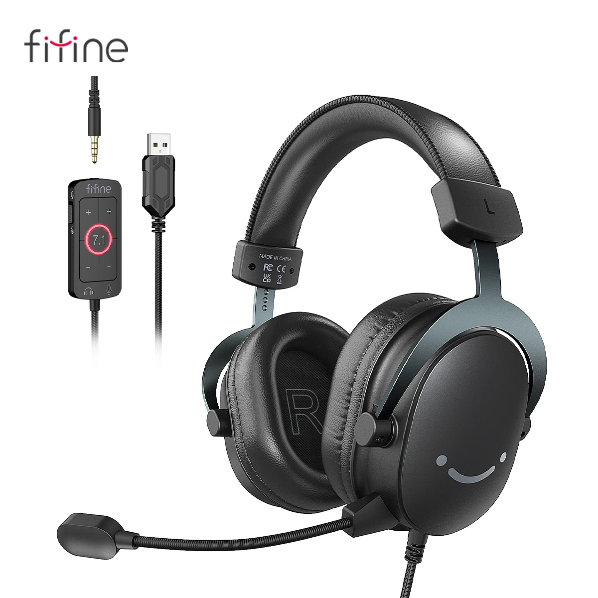 FIFINE Headset, jack & USB Headphone 1