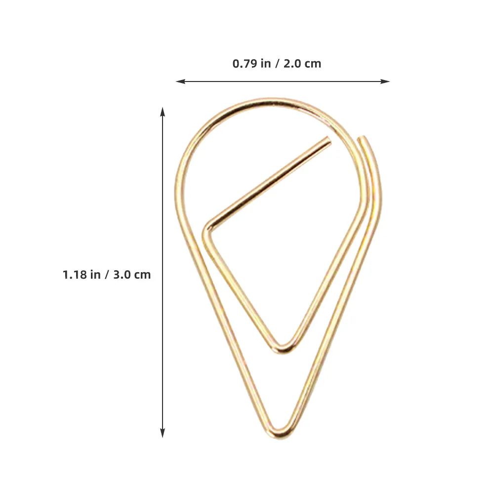 100Pcs 금속 종이 클립 사무실 학교 문서를위한 미니 재미 있은 모양의 작은 강철 클립 공예 마킹 파일 홀더
