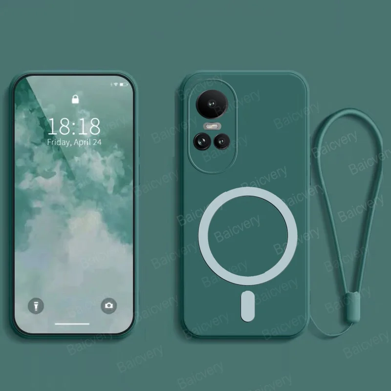 COMAKU Cover per Oppo Reno10 Pro 5G / Oppo Reno 10 5G, con 360° Magnetica Anello