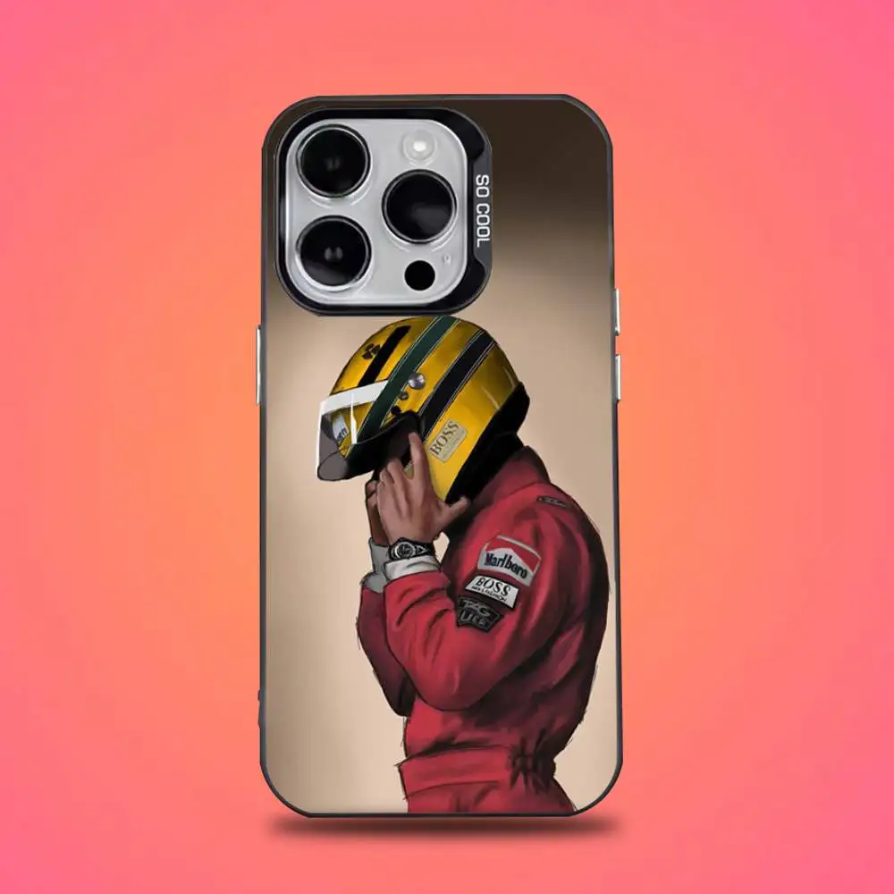 Racing Legend Ayrton Senna Black Matte Anti-Fall Phone Case