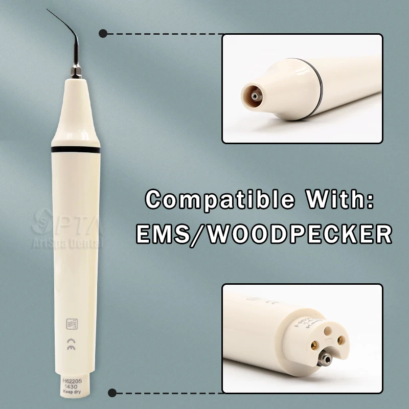 SPTA Dental Equipment For Ultrasonic Scaler Detachable Handpiece  Piezo Scaler Tip Compatible With SATELEC DT E WOODPECK EMS VRN 2