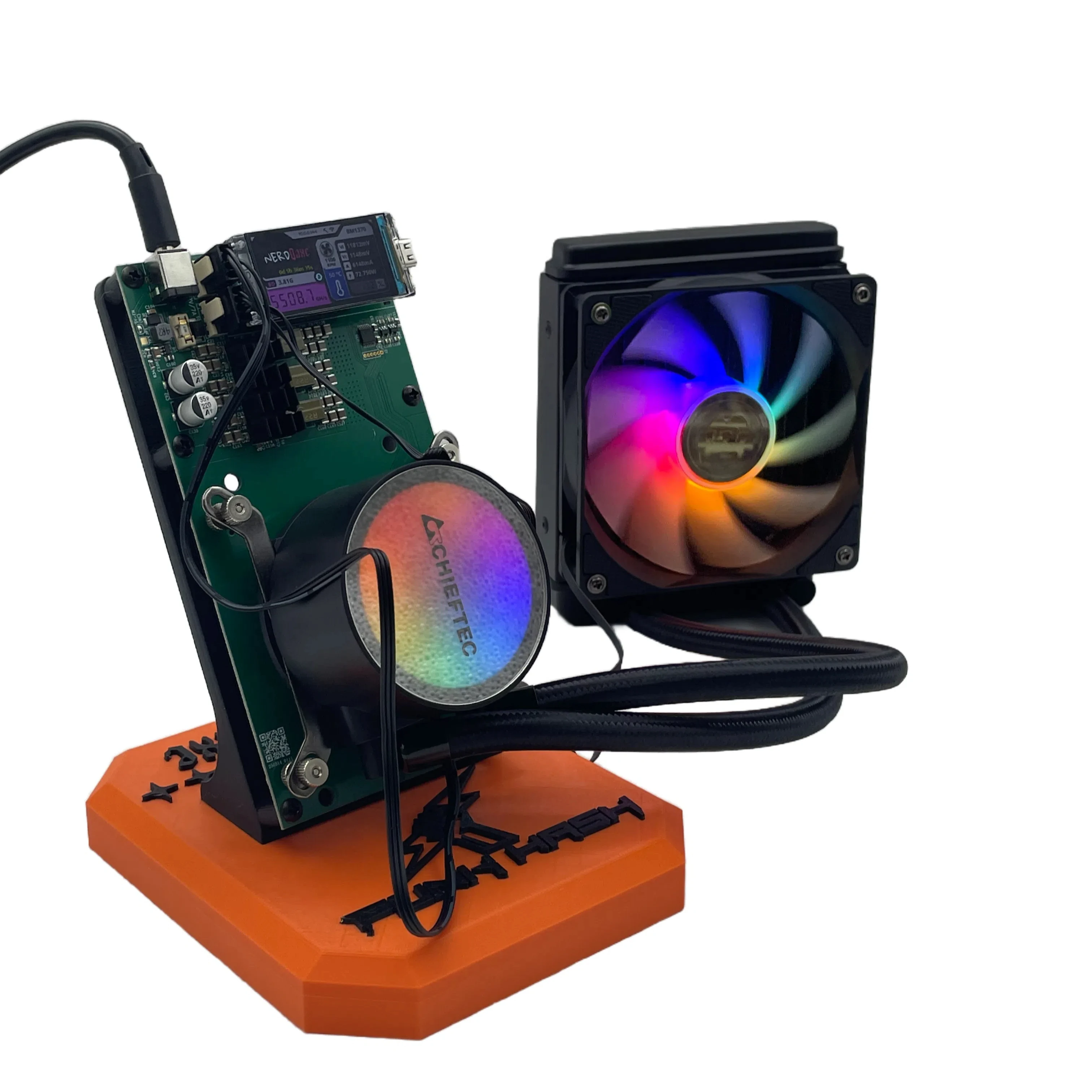 수냉식 Bitaxe NerdQaxe++ ASIC 광부 – 4.8TH/s NerdQAxe+ + 모든 종류의 플러그로 수냉식  NerdQAxe - AliExpress