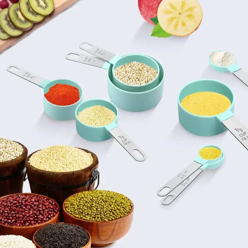 Baking Measuring Cup and Spoon Set Flour Sugar Salt Kitchen Uses