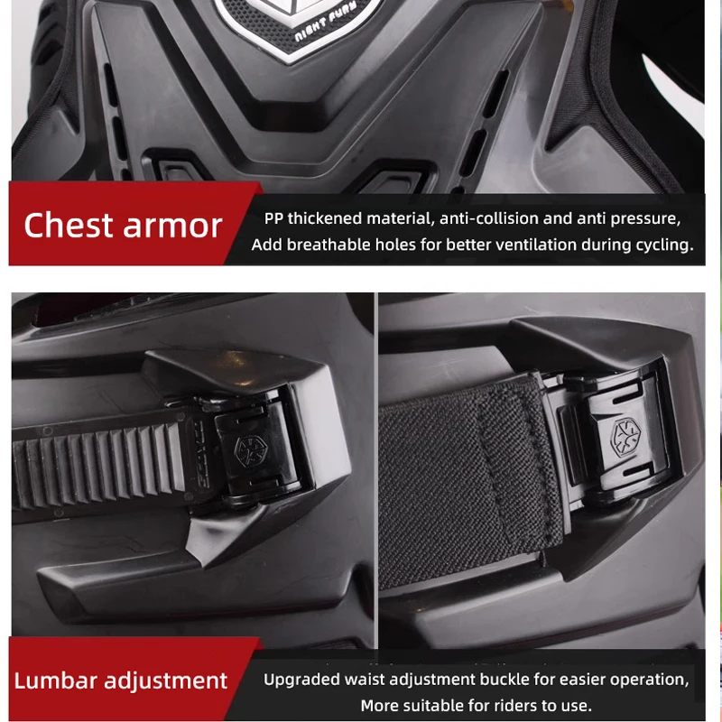 SCOYCO Motocross Armor Vest Motorcycle Body Armor Protection Jacket Men Dirt Bike MTB MX Chest Back Protective Moto Equipment