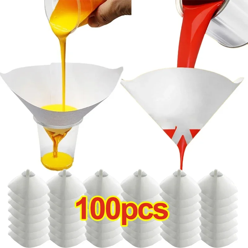 Paint filter Car Paint Spray Mesh Paper Conical Nylon Micron Funnels Disposable