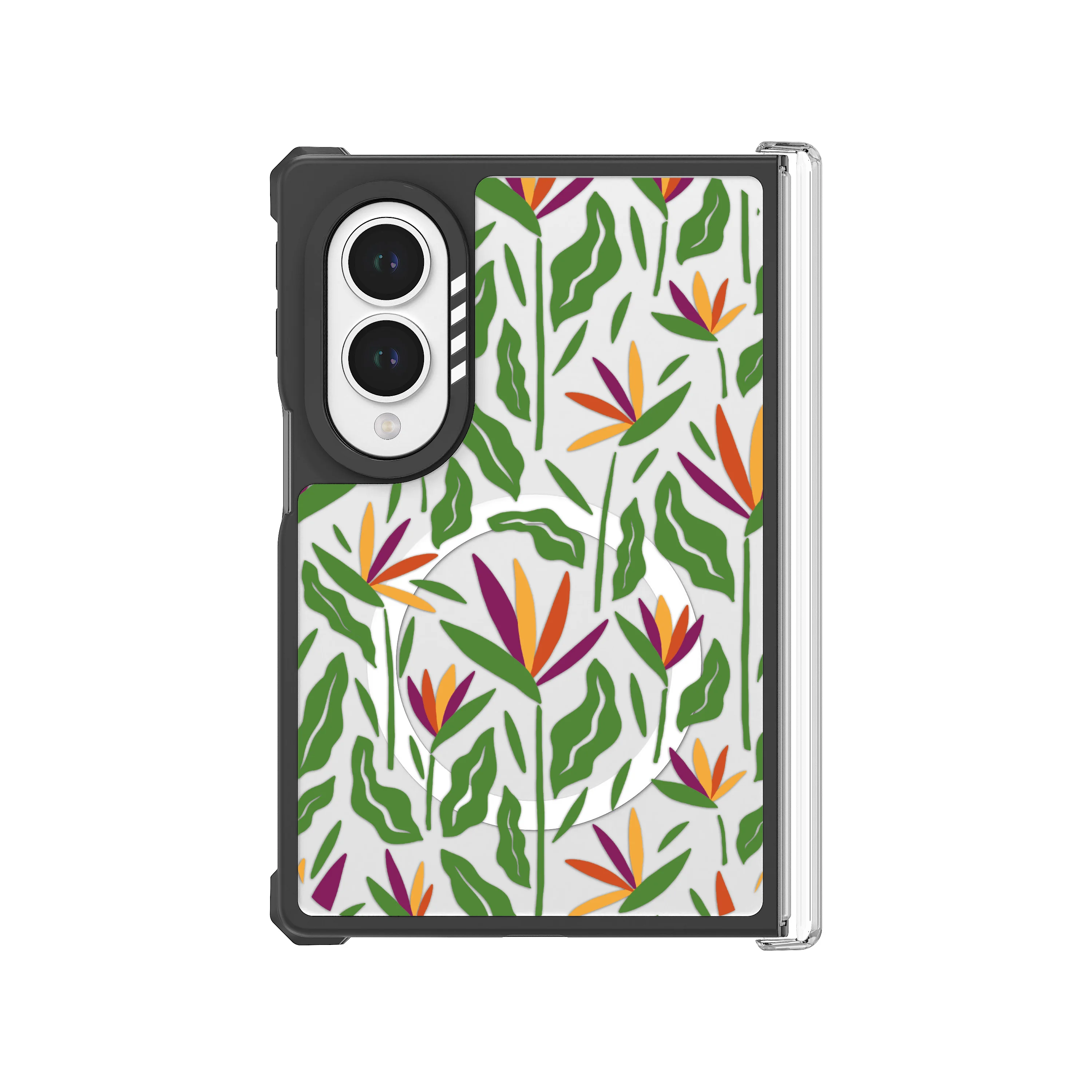 Luxury Floral Butterfly Transparent Clear Case Cover