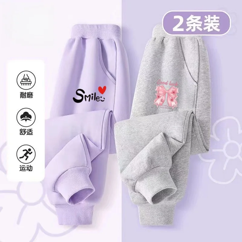 2 قطعة  مجموعة الخريف الصبي الملابس عارضة الأطفال الفتيات الكرتون طباعة السراويل طفل الرياضة أسفل طفل أزياء رياضية