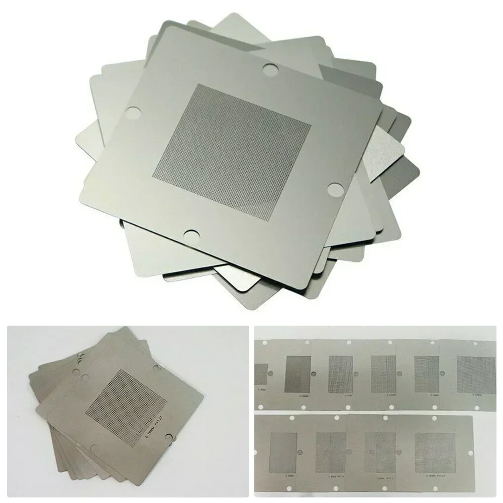 BGA Reballing Kit 90mm Reball Station Fixture Jig Heavy Duty Table Template Bracket Clamp PCB With 10pcs Universal Stencil 6