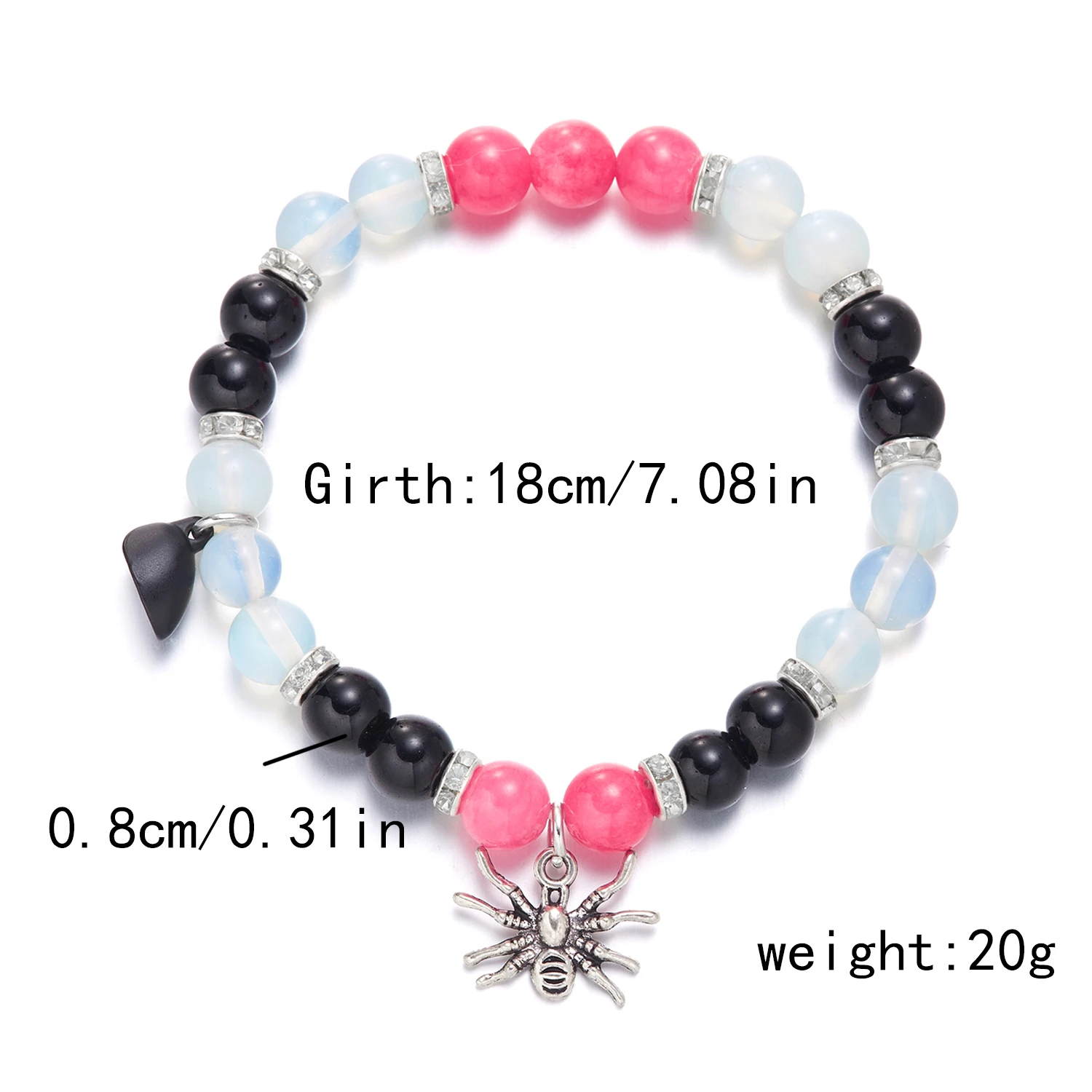 Design Sense Halloween Spider Couple Bracelets For Women Men Romantic Heart Magnetic Matching Bracelet Aesthetic Party Jewelry