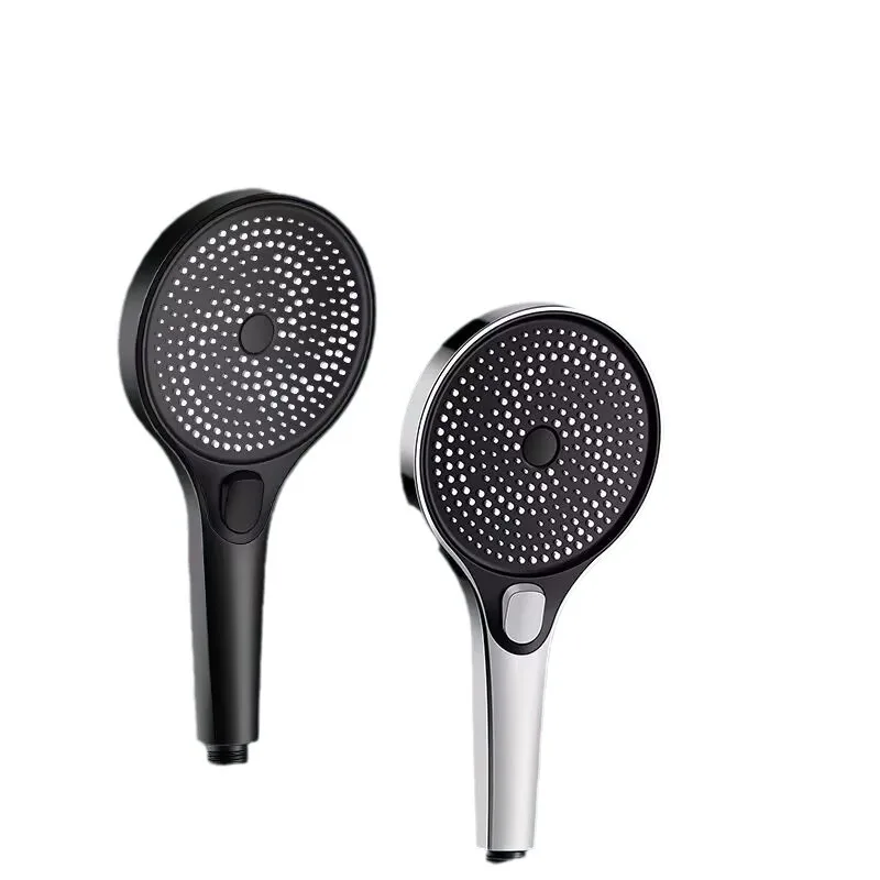 New High Pressure Big 130mm Shower Head Black 3 Modes Water Saving Spray Nozzle Massage Rainfall Shower Bathroom Accessories 4