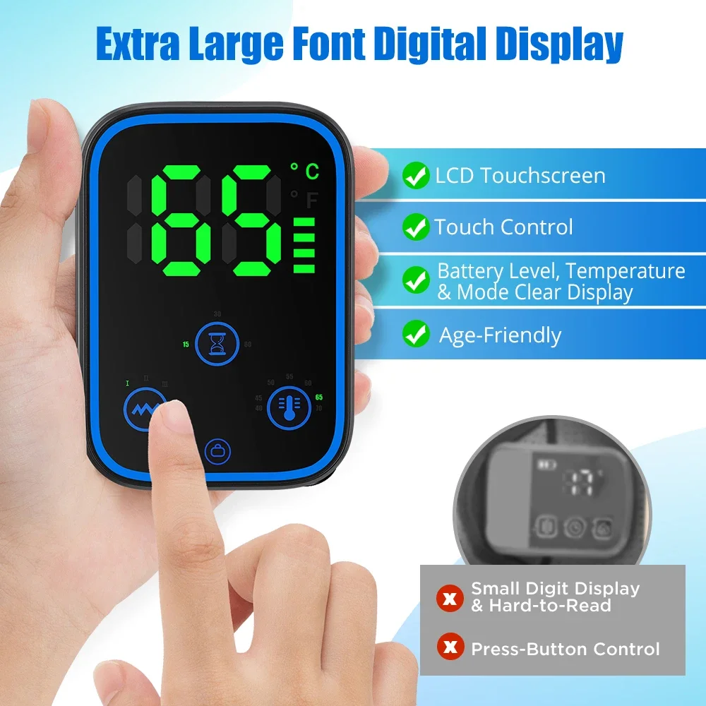 Electric Heating Shoulder Massager 7-gear Heating Knee Massage Belt App Phone Control Vibration Heated Pad Shoulder Joint Device