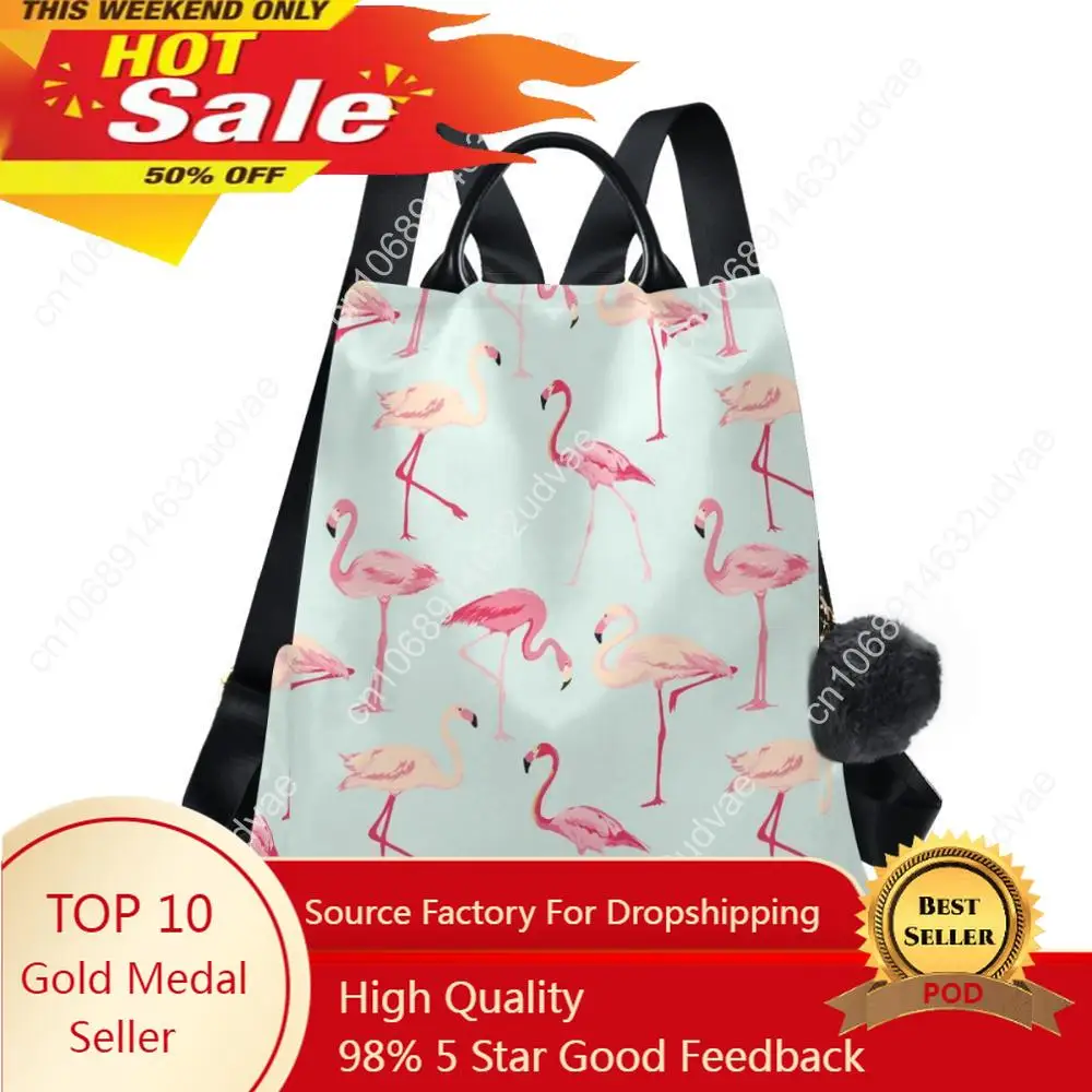 2020 Fashion Women Backpack New High Quality Zipper Female Backpacks Small Teenage Flamingo School Bag Mini Shoulder Bags