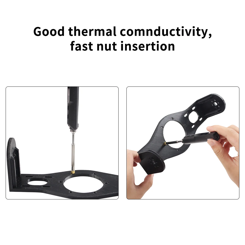 Toaiot Wärmeeinsatz Mutter Eisen Spitze Wärme Set Einsatz Werkzeug Löten TS100 Eisen Spitze 3D Druck Ändern Finishing Werkzeug Messing Gewinde – Detail 2