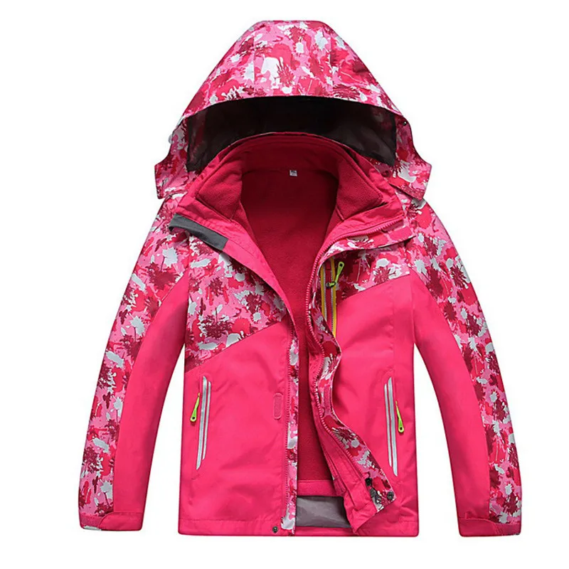 

3 IN 1 Winter Ski Jacket Kids Waterproof Windproof Boys Girls Skiing Snowboard Outwear Children's Warm Outdoor Sports Snow Coat