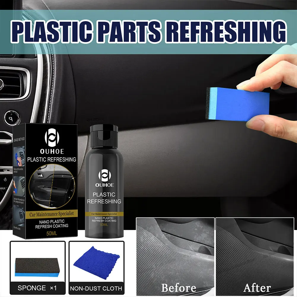 1/2pcs Auto Plastic Parts Overhaul Repair Agent Coating Set Car Interior  Polish