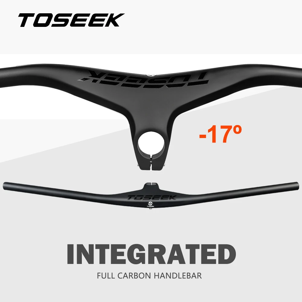 Carbon Mtb Bicycle Handlebar 28.6mm -17&deg; Integrated 660~800-70/80/90/100mm